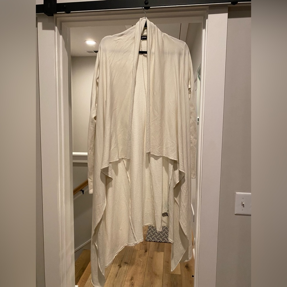 Cream duster/sweatshirt jacket